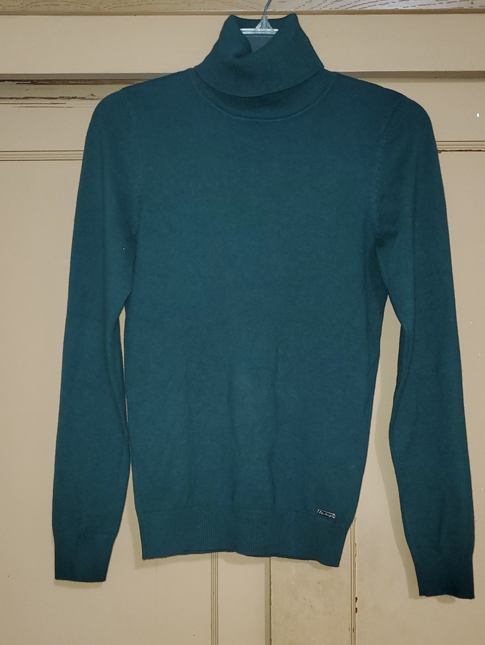 Calvin Klein Teal Women's Turtleneck Sweater